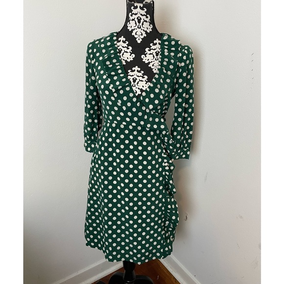 slim fit dress slacks Michelle Green Polka Dot Midi Shirt Dress  Finery London